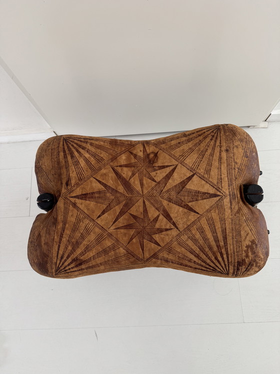 Image 1 of Pouf vintage da sella di cammello