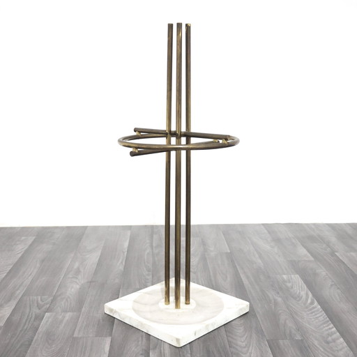 Renato Zevi Metalarte Porte-parapluies en marbre et laiton Design moderne