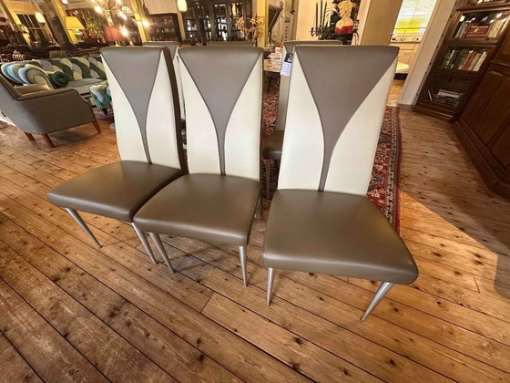 Image 1 of Luxueux ensemble de 6 chaises de salle à manger vintage Formenti