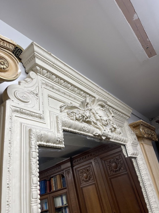 Image 1 of Miroir ancien XXL avec moulures