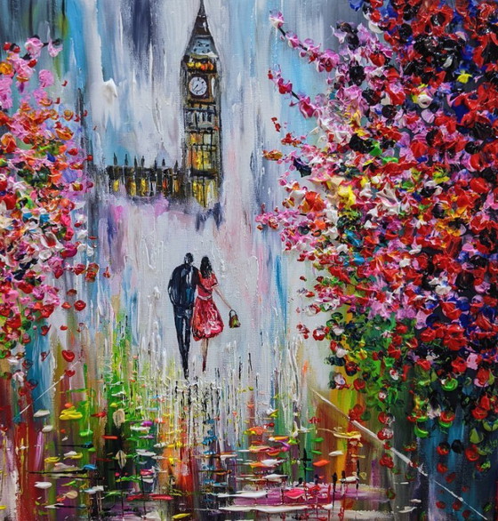 Image 1 of Evelina VINE - Passeggiata primaverile a Londra - Tableau d'artiste