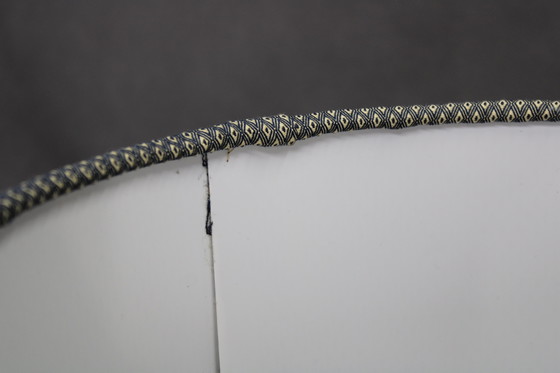 Image 1 of 1970s Italian VeArt Glass Table Lamp with Fabric Lamp Shade