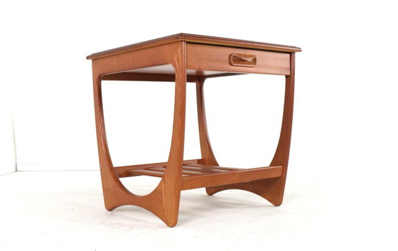 Image 1 of G Plan side table with pull-out drawer vintage