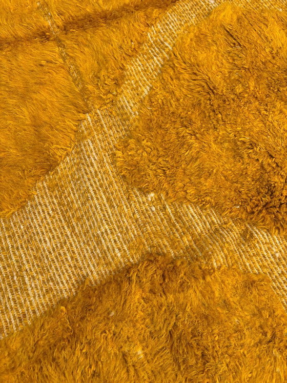 Image 1 of Yellow Mrirt Moroccan Wool Rug 200x300 cm– Handmade Thick Wool Berber Rug Woven by Women Cooperative