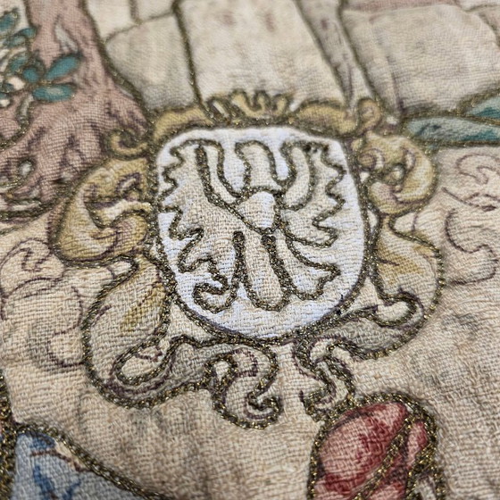 Image 1 of Vintage Rosel wandkleed met Middeleeuws decor, jaren 50