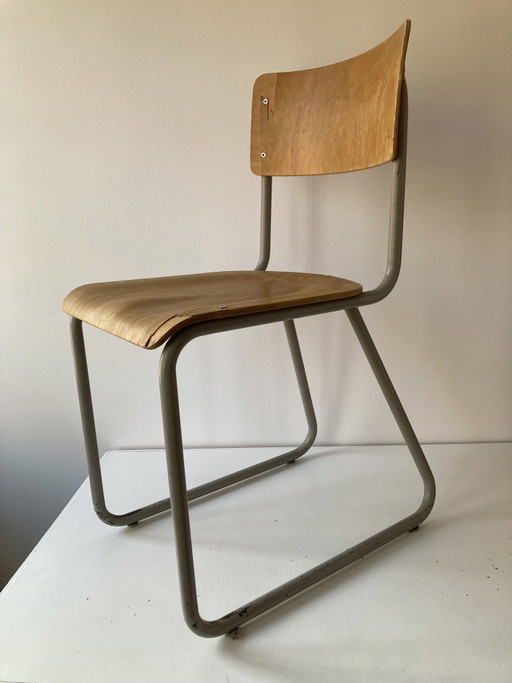 Chaise Gispen – eetkamerstoelen, Wood, Metal