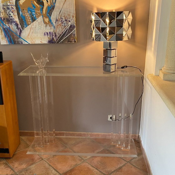 Image 1 of Consola cinética Marais International. 1980. Plexiglás.