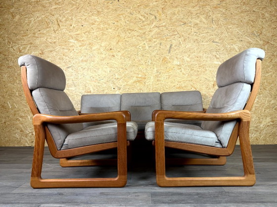 Image 1 of Divano in teak anni '60-'70 a 3 posti e 2 poltrone Easy Chair Holstebro Møbelfabrik A/S