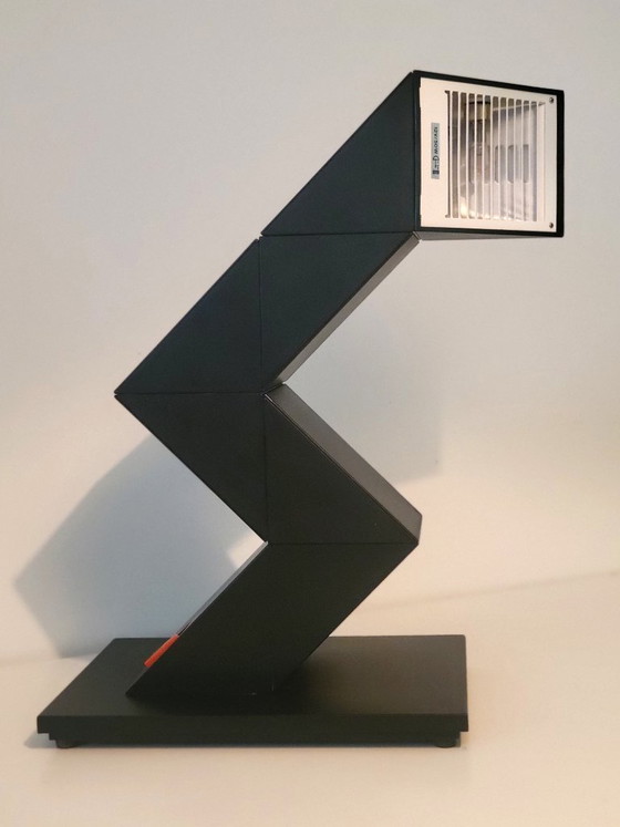 Image 1 of Ensemble de 2 lampes de table vintage Zig Zag de Massive Belgium, 1984