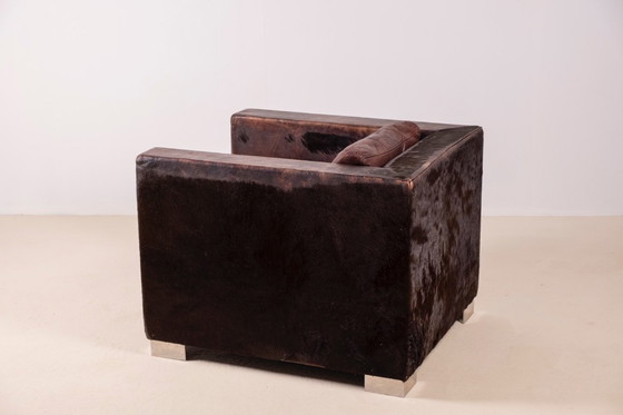 Image 1 of Rodolfo Dordoni Suitcase Armchair in Pony Leather, 1997 Minotti