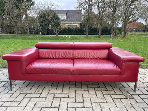 Beautiful 2X Montel 3 Seaters Real Leather Sofa Set