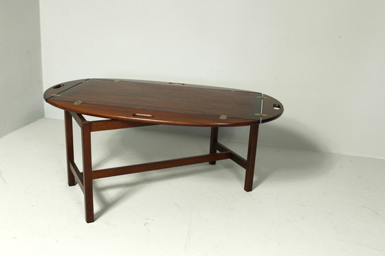 Image 1 of Plateau de maître d'hôtel ovale sur pied, Angleterre, 1970S