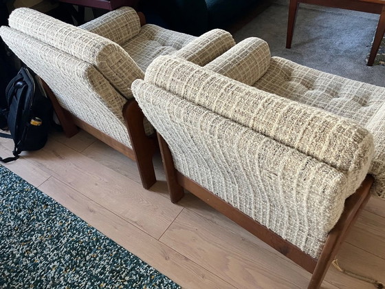 Image 1 of Poltrone lounge scandinave degli anni '60 con rivestimento originale