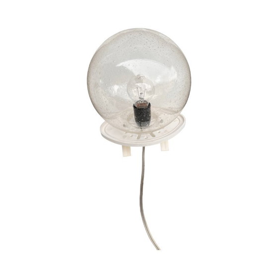 Image 1 of Space Age lamp with spherical bubble glass shade, Germany 1970s.
