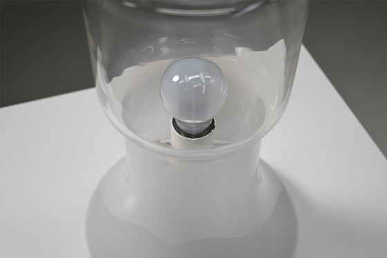 Image 1 of Lámpara de mesa italiana de cristal, años 70, Italia.