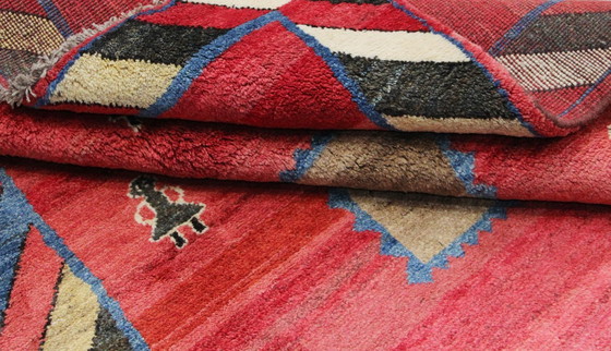 Image 1 of Original Persian carpet Gabbeh Ghashghai oriental carpet 205 cm x 166 cm old natural