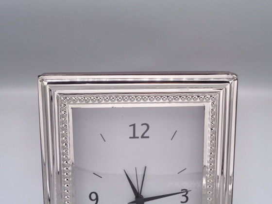 Image 1 of 925 silver alarm clock