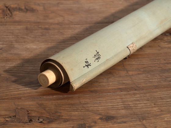 Antique Japanese kakejiku of a crane in colour on paper – Japan, circa 1900 – Paintings & Drawings, Wood (photo 22 of 40)