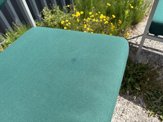 6 x Vintage Eetkamerstoelen Loungestoelen – Metal, Textile (photo 6 of 10)
