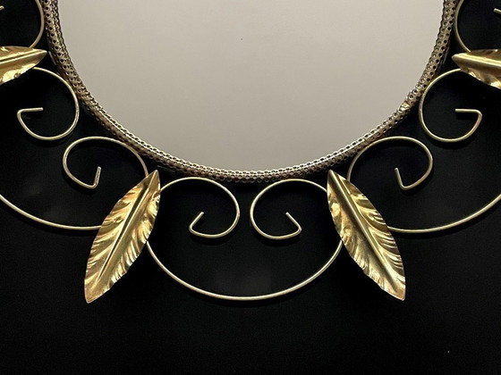 Image 1 of Deknudt Sun Mirror * Hollywood Regency * 60s Vintage