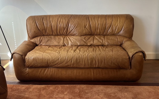 Sofa + 2 Ledersessel aus den 90er Jahren – guter Zustand – Sitzecke, Leather (photo 2 of 5)