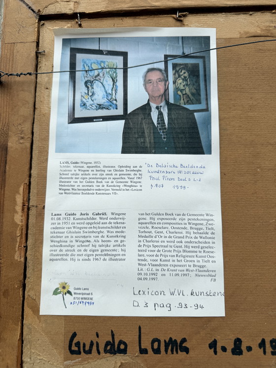 Image 1 of Guido Lams (1932) - "Brügge, Minnewater" - huile sur toile, 1958