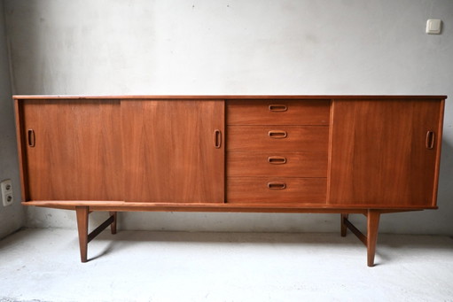 Aparador bajo vintage de teca Omer Lefèvre Utrecht 200
