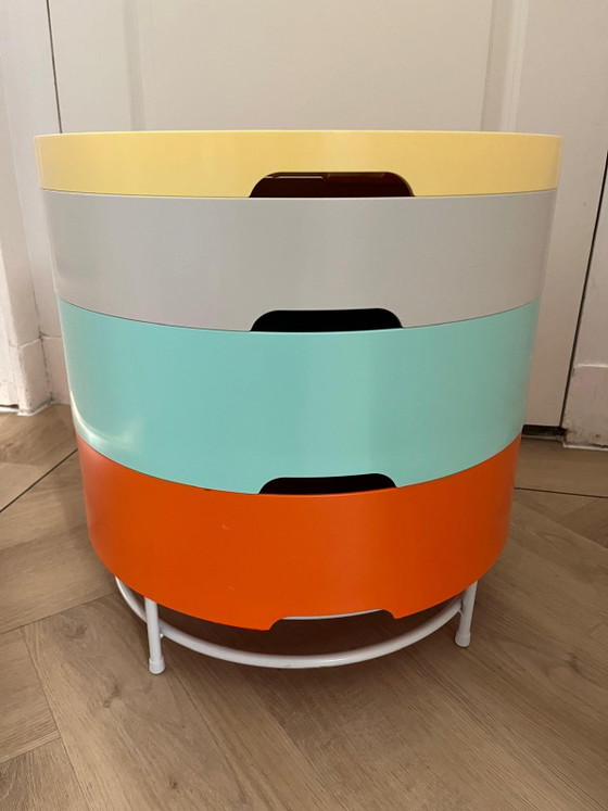 Image 1 of Mesa auxiliar con carrito de almacenamiento Ikea PS design 2014