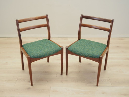 Set di due sedie in teak, design danese, anni '70, produzione: Danimarca