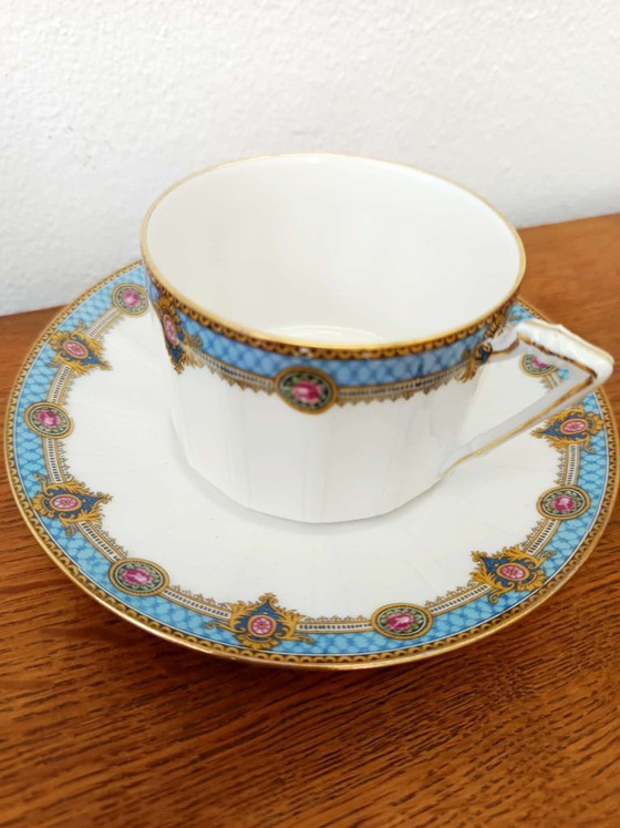Image 1 of 7x tasses à café Limoges Chabrol & Poirier 1925 art déco 