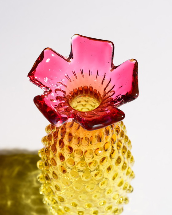 Image 1 of Frantisek Koudelka Skrdlovice Glashütte „Ananas“ Seltenes tschechisches Kunstglas 87287/23