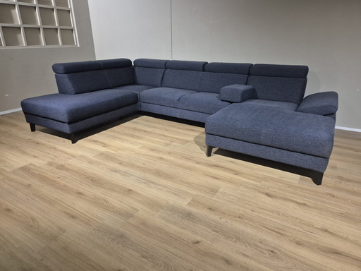 Montel Urban U - Divano angolare - Blu scuro - Tessuto - Design