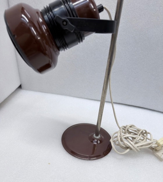 Image 1 of Lampada da tavolo ungherese vintage marrone di Elektrofem, anni '70
