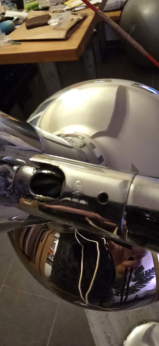 Image 1 of Space Age floor lamp Koch & Lowy Design classic Tulip chrome