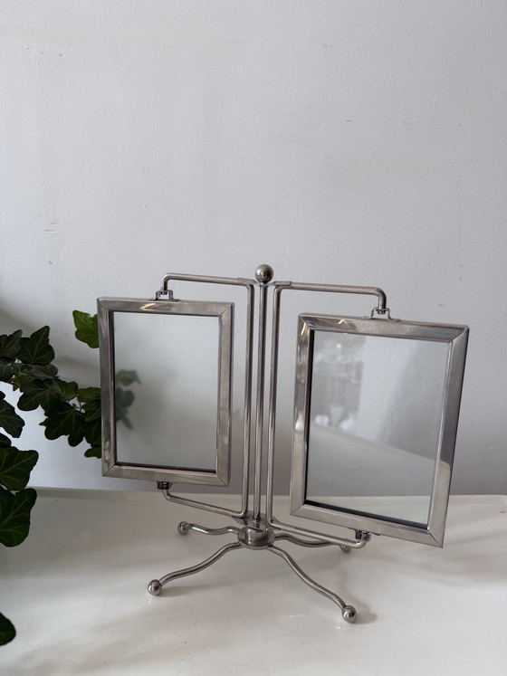 Image 1 of Carrousel photo chromé avec verre