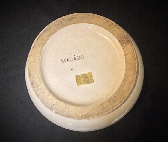 Image 1 of Antique Blue Floral Faience Funeral Urn - Macabo Design, 20th Century - 2Y20