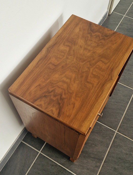 Image 1 of Tavolino in stile Art Déco degli anni '40 - Palissandro con anta scorrevole