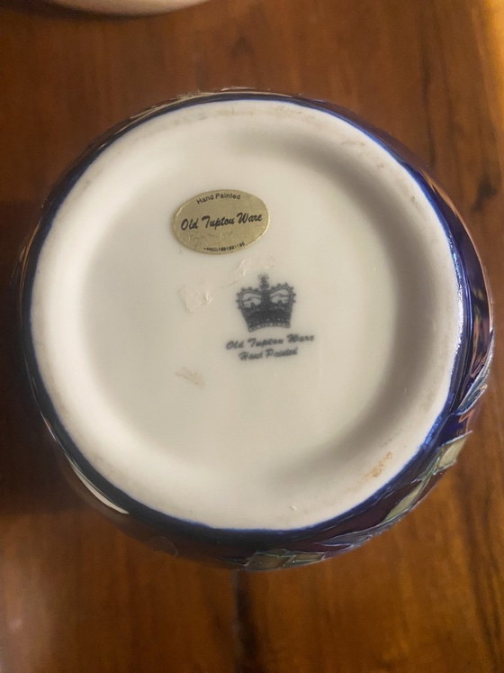 Image 1 of Old Tupton Ware Ginger Jar - Hand-Painted Blue Iris Design