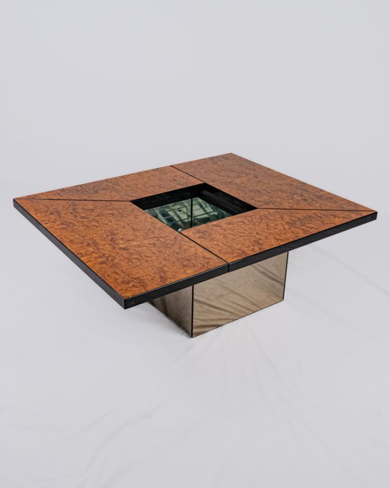 Image 1 of Elm burl salontafel/bar, Paul Michel voor Roche Bobois, Frankrijk, jaren 80