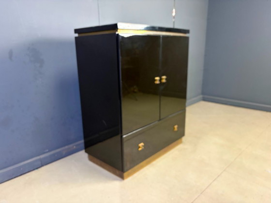 Armario de estilo Maison Jansen francés, década de 1970. – Wood, Brass (photo 3 of 11)
