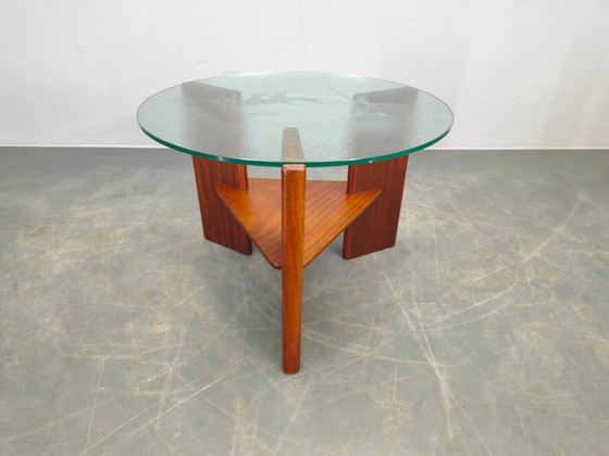 Image 1 of Danish Mid Century Teak Round Coffee Table, 1960s