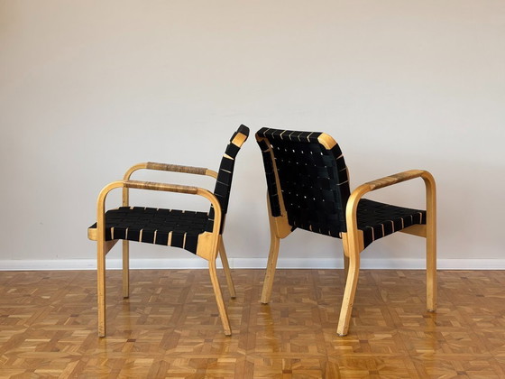 Image 1 of Poltrone modello 45 di Alvar Aalto per Artek, anni '70, set di 2