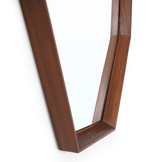 Image 1 of Octagonal Mirror with Teak Frame, 1960s
