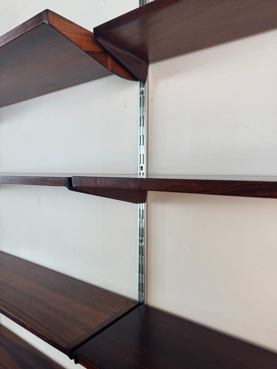 Image 1 of Kai Kristiansen palissander wandsysteem van Feldballes Møbelfabrik – Deense modulaire elegantie