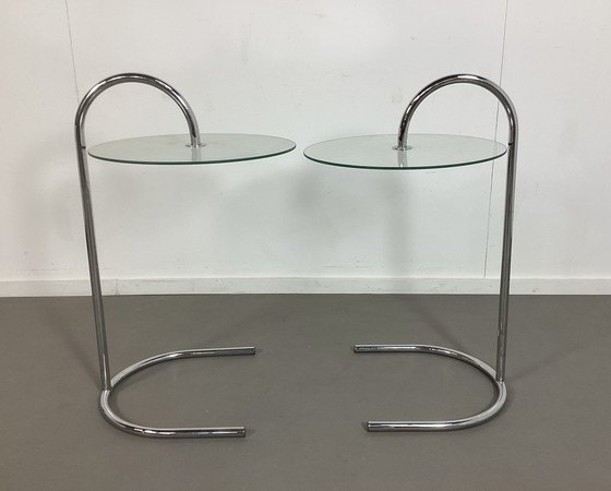 Image 1 of 2 x Ry Beistelltische Chrom Glas Tord Björklund IKEA