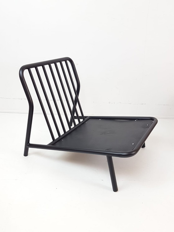 Image 1 of Poltrone Artifort Dux in metallo nero con cuscini rosa nuove