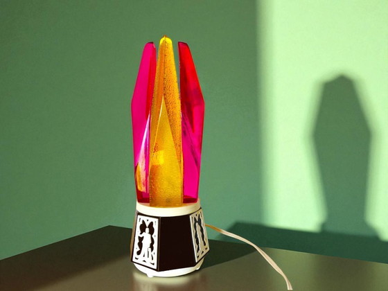 Image 1 of Soviet futurist design Flame accent table lamp, 1980