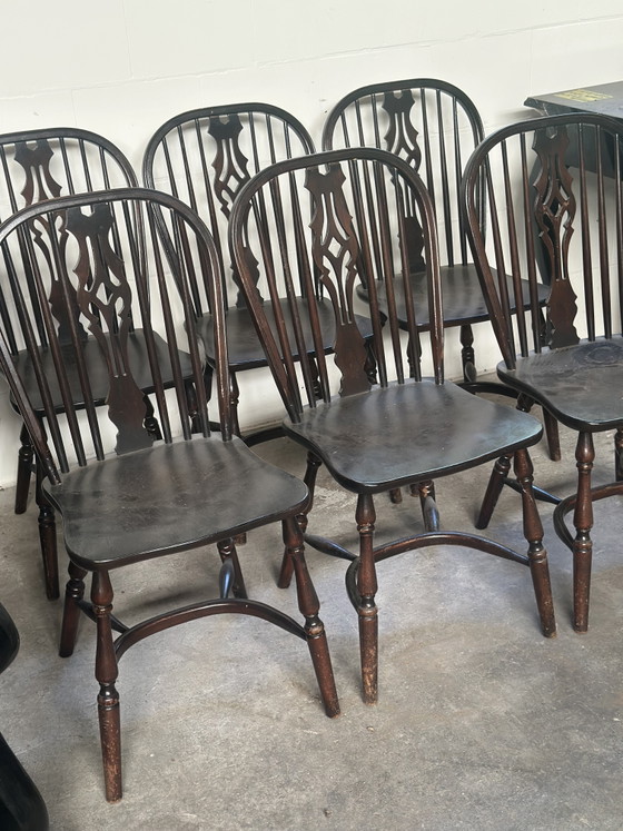 Image 1 of Windsor stoelen antiek 6 stuks crinoline 