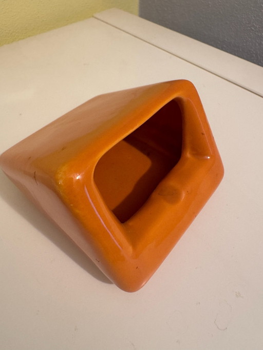 Cenicero vaciabolsillos vintage Marisa Italy naranja años 60/70