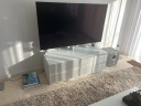 Supporto TV Spectral Catena bianco/vetro bianco/cromo